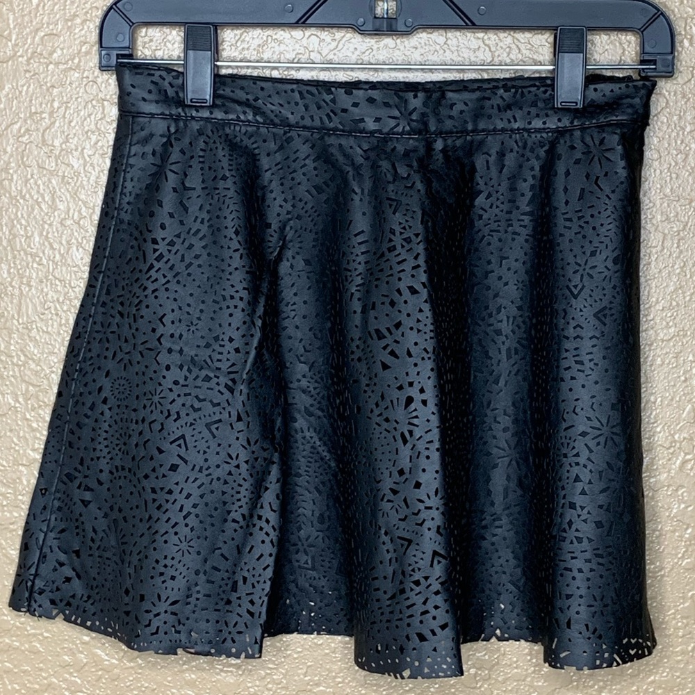 Xhilaration (Faux Leather) Black Skirt